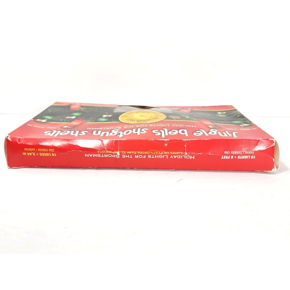 Christmas Ornaments Jingle Bells Shotgun Shells Lights Red Green 10-Lights 8 ft. - Picture 15 of 16